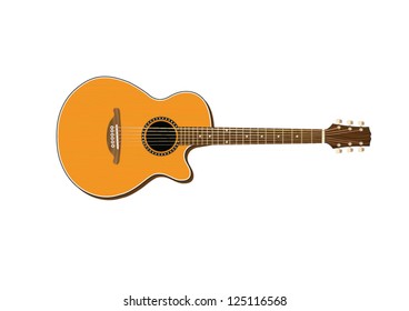 Acoustic Guitar Vector Illustration