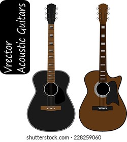 Acoustic guitar vector illustration