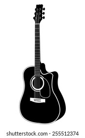 Acoustic guitar vector illustration