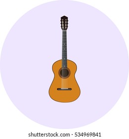 Acoustic guitar vector illustration