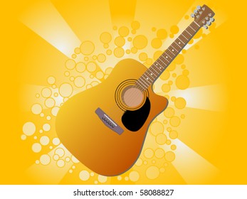 Acoustic guitar vector illustration