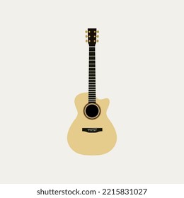 Acoustic guitar vector illustration art