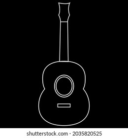 vector de guitarra acústica para logotipo o icono