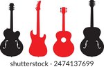 Acoustic Guitar Vector - Acoustic Guitar Silhouette
