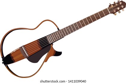 Acoustic guitar, wood color