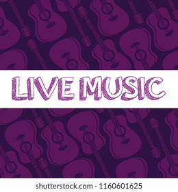 acoustic guitars pattern background