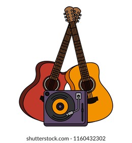 acoustic guitars with turntable
