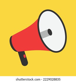 An acoustic horn or waveguide in red color. Vector illustration.