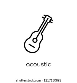 acoustic icon. Trendy modern flat linear vector acoustic icon on white background from thin line Music collection, outline vector illustration