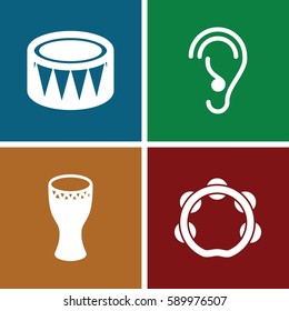 acoustic icons set. 