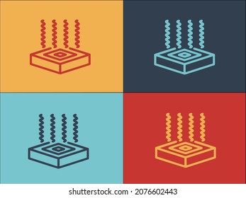 Acoustic Insulation Logo Template, Simple Flat Icon Of Acoustic,insulation,wall