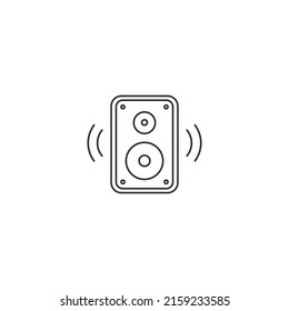 Acoustic music speaker line icon. Simple icon element for website, web design, mobile applications, infographics flat sign