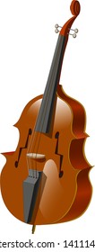 acoustic plucked musical instrument - double bass