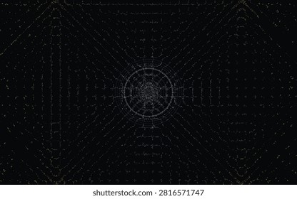 Acoustic Resonance Chladni Wave Pattern for Modern Tech Design and Digital Sound Art Backdrops