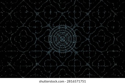 Acoustic Resonance Chladni Wave Pattern for Modern Tech Design and Digital Sound Art Backdrops