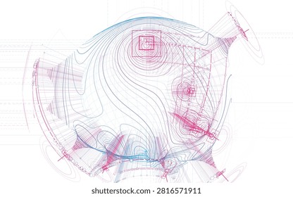 Acoustic Resonance Chladni Wave Pattern for Modern Tech Design and Digital Sound Art Backdrops