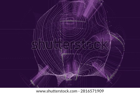 Acoustic Resonance Chladni Wave Pattern for Modern Tech Design and Digital Sound Art Backdrops