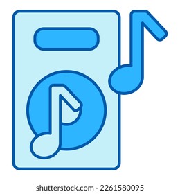 Acoustic sound speaker and musical notes - icon, illustration on white background, similar style