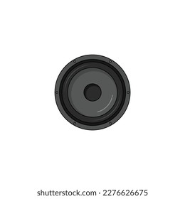 gráficos vectoriales aislados de altavoz acústico