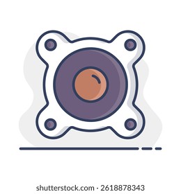 Ícone de vetor de alto-falante acústico. Símbolo de gráfico para site de música e som e design de aplicativos, logotipo, aplicativo, IU