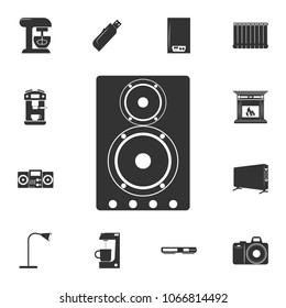 acoustic speakers icon. Detailed set of household items icons. Premium quality graphic design. One of the collection icons for websites, web design, mobile app on white background