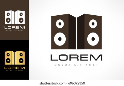 Acoustic speakers logo vector design
