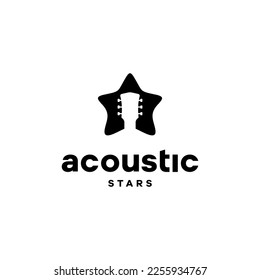 Akustisches Star-Logo-Design, Akustische Gitarre