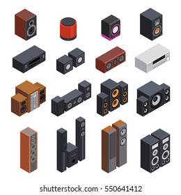 Acoustic systems isometric vector.