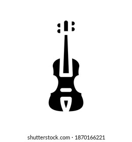 acoustic violin glyph icon vector. acoustic violin sign. isolated contour symbol black illustration