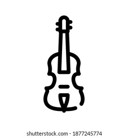 acoustic violin line icon vector. acoustic violin sign. isolated contour symbol black illustration