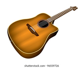 An acoustic western guitar