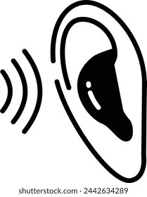 acoustics glyph and line vector illustration