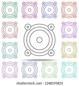 acoustics line icon. Elements of computer hardware in multi color style icons. Simple icon for websites, web design, mobile app, info graphics