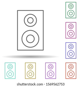 Acoustics multi color icon. Simple thin line, outline vector of web icons for ui and ux, website or mobile application