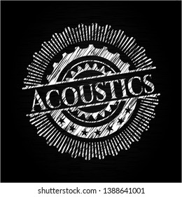 Acoustics on chalkboard. Vector Illustration. Detailed.