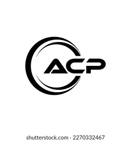 ACP letter logo design in illustration. Vector logo, calligraphy designs for logo, Poster, Invitation, etc.