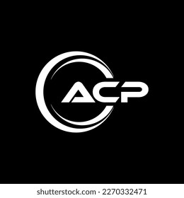 ACP letter logo design in illustration. Vector logo, calligraphy designs for logo, Poster, Invitation, etc.