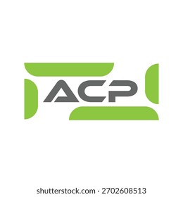 ACP letter logo design on black background. ACP creative initials letter logo concept. ACP letter design