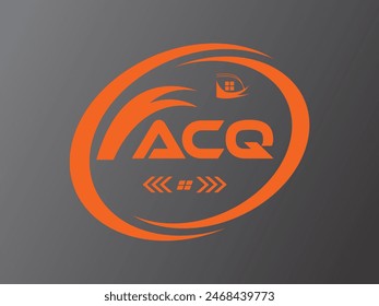 In: ACQ letter logo design. ACQ Einfaches und modernes Monogramm-Logo. In: ACQ Abstrakt Alphabet Vektorgrafik Design.
