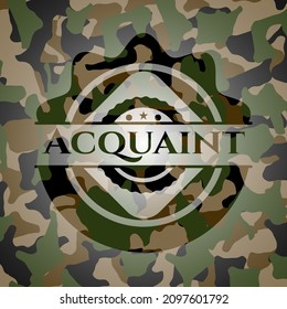 Acquaint on camo pattern. Vector Illustration. Detailed. 