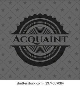 Acquaint realistic dark emblem