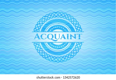 Acquaint water wave emblem background.