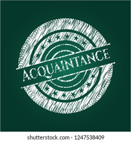 Acquaintance chalkboard emblem