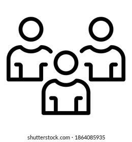 Acquaintance group icon. Outline acquaintance group vector icon for web design isolated on white background