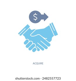acquire concept line icon. Simple element illustration. acquire concept outline symbol design.