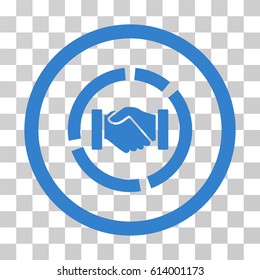 Acquisition Diagram icon. Vector illustration style is flat iconic symbol, cobalt color, transparent background. Designed for web and software interfaces.