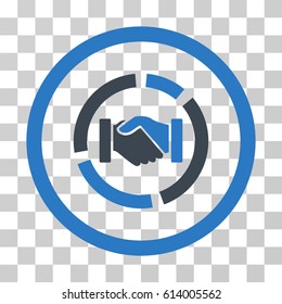 Acquisition Diagram icon. Vector illustration style is flat iconic bicolor symbol, smooth blue colors, transparent background. Designed for web and software interfaces.