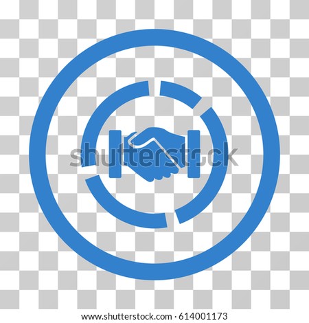 Acquisition Diagram icon. Vector illustration style is flat iconic symbol, cobalt color, transparent background. Designed for web and software interfaces.