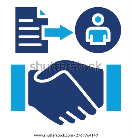 Acquisition Flat Blue Icon Collection