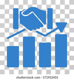 Acquisition Graph icon. Vector illustration style is flat iconic symbol, cobalt color, transparent background. Designed for web and software interfaces.